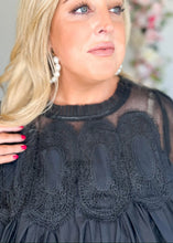 Load image into Gallery viewer, Black and Lace Classic Top