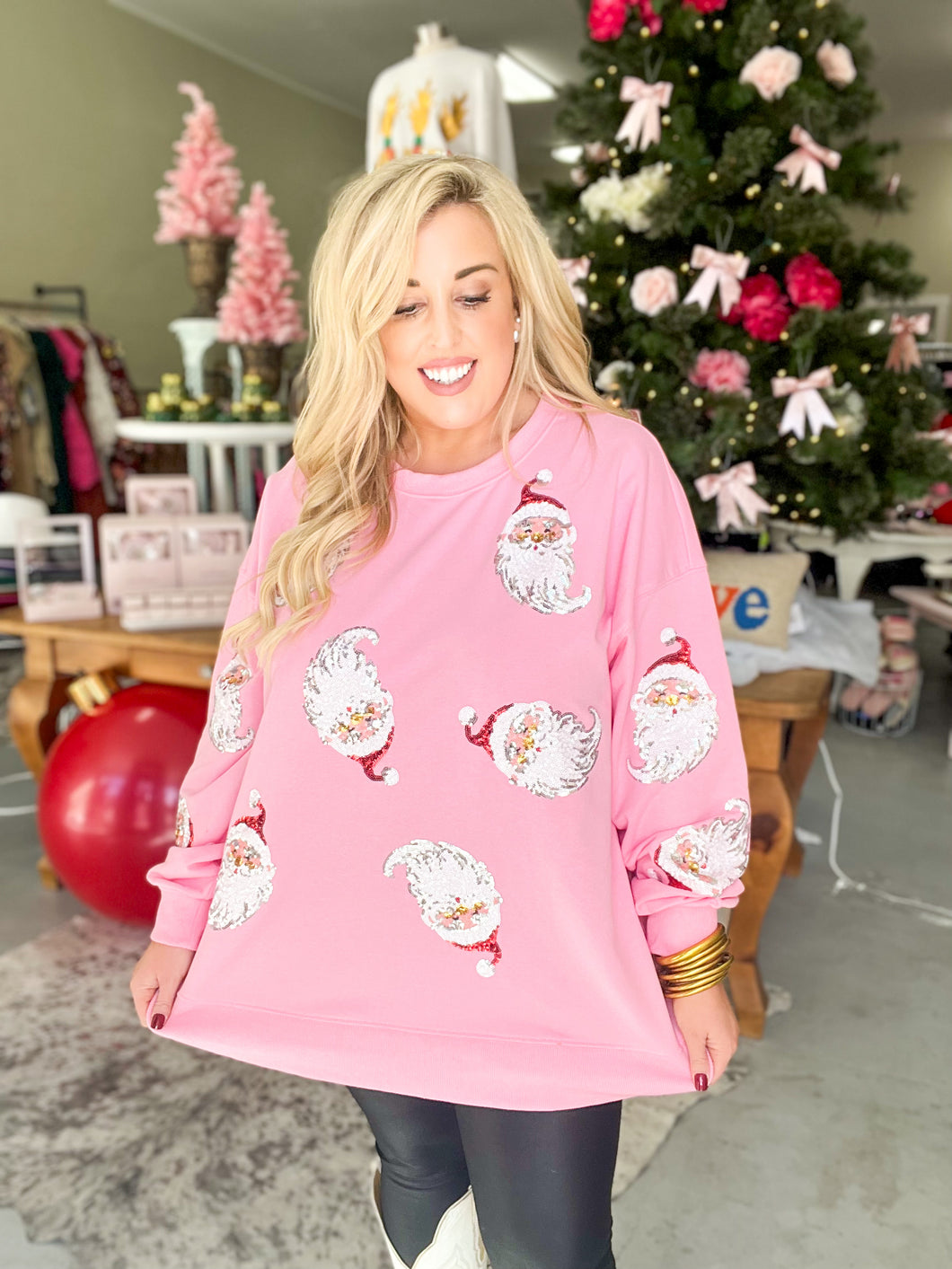 Santa Claus Sequin Sweatshirt