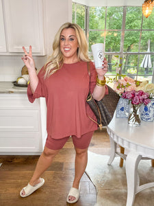 Feel So Good Biker Shorts - Rose