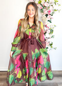 Mocha Garden Maxi Dress