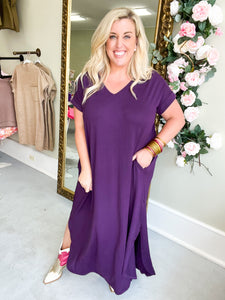 Everyday T-Shirt Maxi Dress - Plum