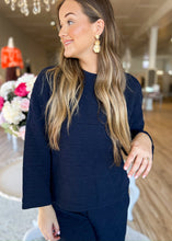 Load image into Gallery viewer, Navy Quilted Pant Set