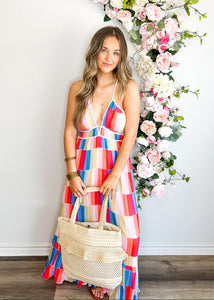 Pina Colada and Rainbows Maxi Dress