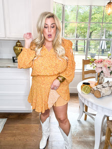 Ditzy Floral Smocked Skort