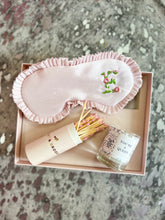 Load image into Gallery viewer, Initial Eye Mask &amp; Candle Box Gift Set