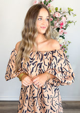 Load image into Gallery viewer, Wild Stripes Off the Shoulder Dress