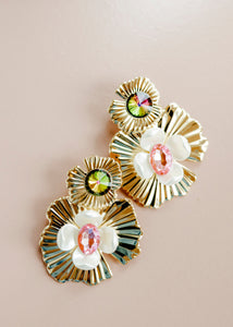 Zara Statement Earrings - Pink Gold