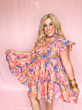 Load image into Gallery viewer, Floral Tier Pleat Dress