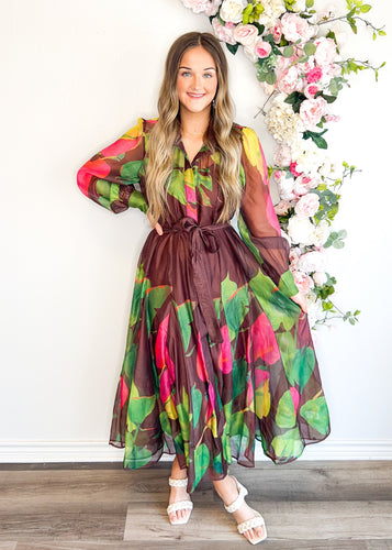 Mocha Garden Maxi Dress