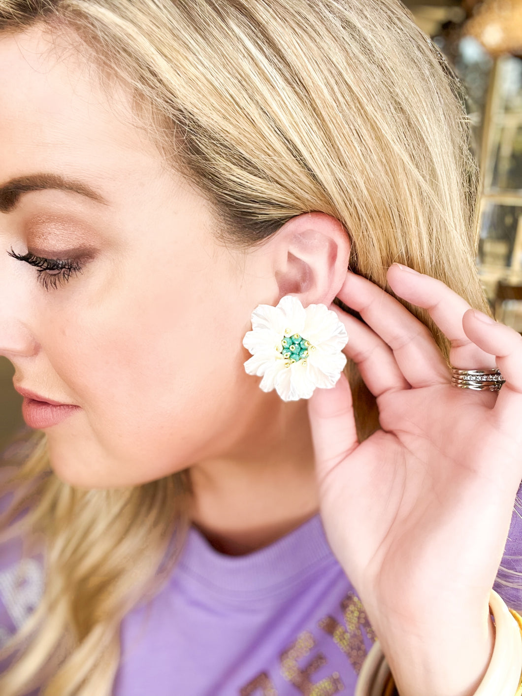 Daisy Daydream Turquoise Earrings