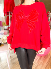 Load image into Gallery viewer, Classic Red Bow Sweatshirt
