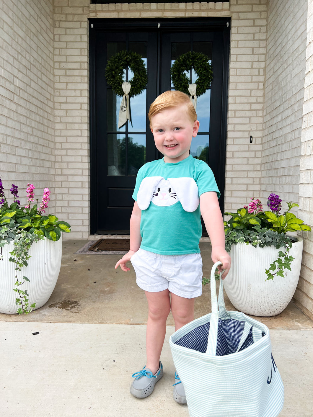 Easter Bunny Applique Ear Shirt - KIDS