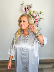 Silver Fox Silk Dress