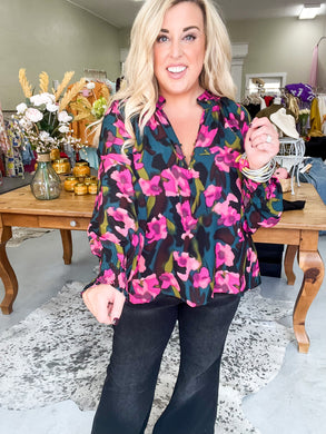 Watercolor Lillies Top