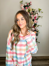 Load image into Gallery viewer, Rainbow Checkered Gauze Top