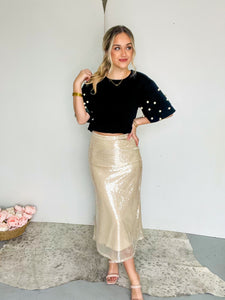 Party Festivities Champagne Skirt
