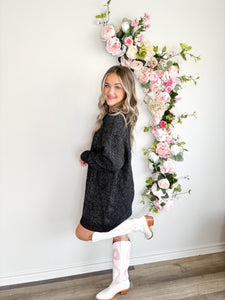 Cable Knit Sweater Dress