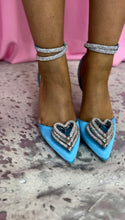 Load image into Gallery viewer, Romy Blue Heart Heel