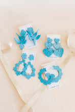 Load image into Gallery viewer, Flora Statement Earrings - Turquoise
