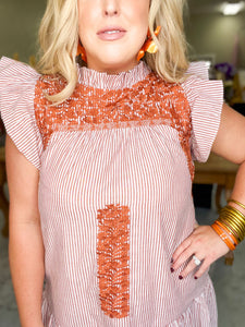 Schafer Ruffle Neck Dress