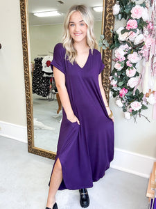 Everyday T-Shirt Maxi Dress - Plum