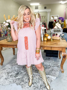 Schafer Ruffle Neck Dress