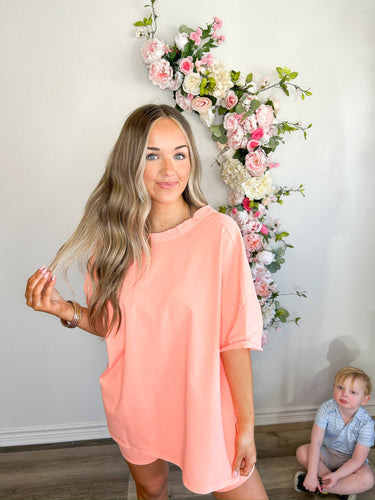 Tropical Travel Top - Coral