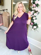 Load image into Gallery viewer, Everyday T-Shirt Maxi Dress - Plum