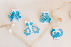 Flora Statement Earrings - Turquoise