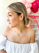 Load image into Gallery viewer, Claire Rainbow Wavy Hoop Earring