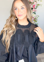 Load image into Gallery viewer, Black and Lace Classic Top