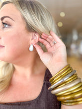 Load image into Gallery viewer, Silver Diamond Drop Earrings