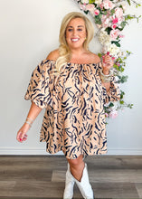Load image into Gallery viewer, Wild Stripes Off the Shoulder Dress