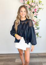 Load image into Gallery viewer, Black and Lace Classic Top