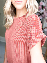 Load image into Gallery viewer, All About Fall Ribbed Maxi Dress - Rust