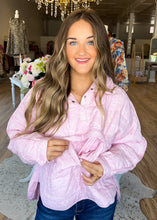 Load image into Gallery viewer, Quilted Bow Hoodie Baby Top