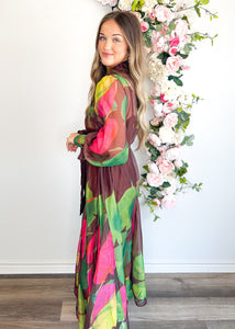 Mocha Garden Maxi Dress