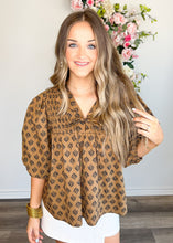 Load image into Gallery viewer, Fall Hues Smocked Top