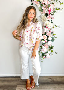 Peonies and Ruffles Top