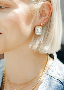 Eva Statement Earrings - Brown