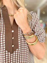 Load image into Gallery viewer, Brown Sugar Gingham Top