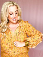 Load image into Gallery viewer, Ditzy Floral Ruffle Sleeve Top