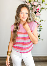Load image into Gallery viewer, Sherbet Stripe Sweater Top