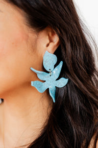 Flora Statement Earrings - Turquoise