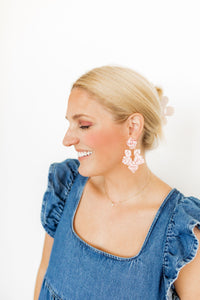 Michelle Statement Earrings - Pink Taffy