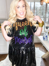 Load image into Gallery viewer, Queen of Mardi Sequins Dress