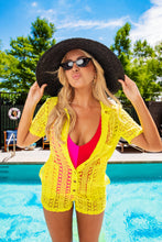 Load image into Gallery viewer, Lime Splash Crochet Romper