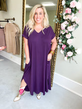 Load image into Gallery viewer, Everyday T-Shirt Maxi Dress - Plum