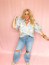 Load image into Gallery viewer, London Floral Ruffle Sleeve Top