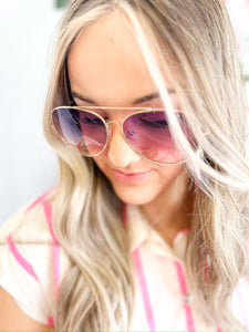 Aviator Ombré Sunglasses